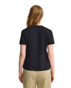 Emma zwart katoenen t-shirt met korte mouwen