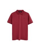 Polo à manches courtes en coton Axel burnt red