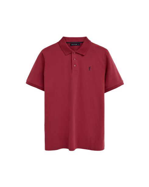 Polo à manches courtes en coton Axel burnt red