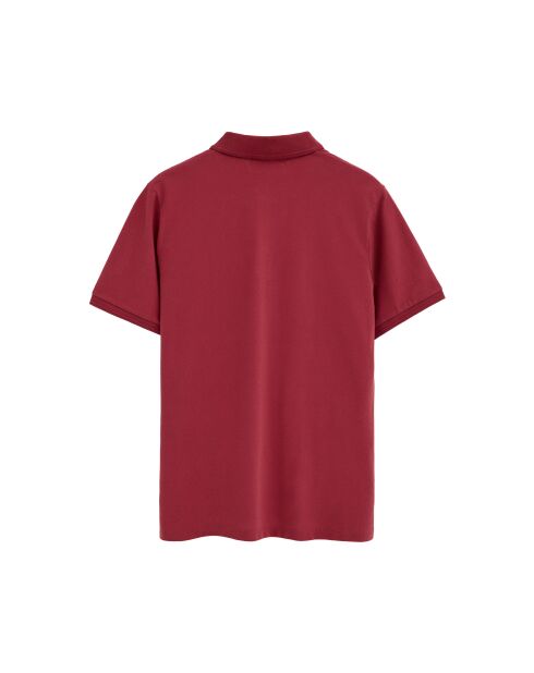 Polo à manches courtes en coton Axel burnt red