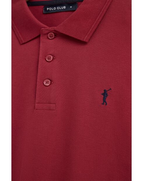 Polo à manches courtes en coton Axel burnt red