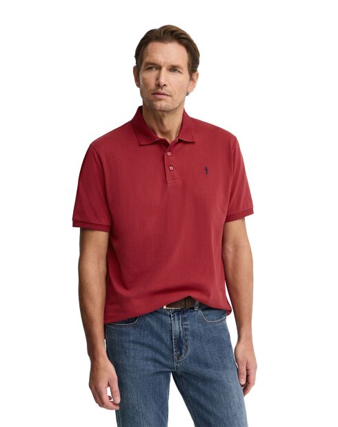 Polo à manches courtes en coton Axel burnt red