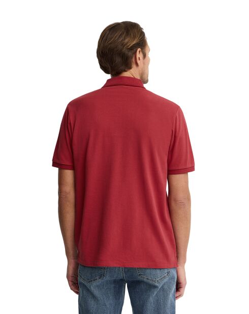 Polo à manches courtes en coton Axel burnt red
