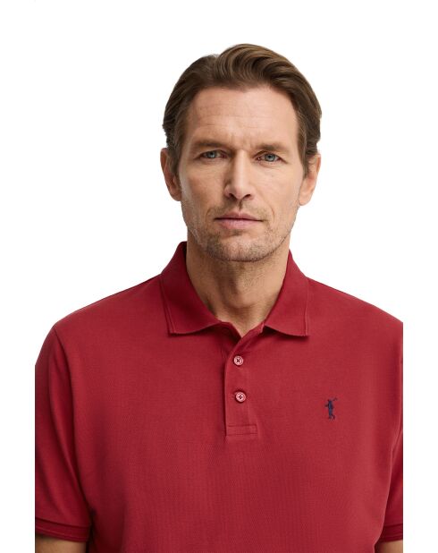 Polo à manches courtes en coton Axel burnt red