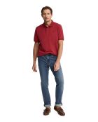 Polo à manches courtes en coton Axel burnt red