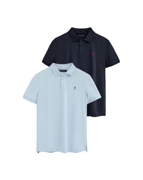 Set di 2 polo a manica corta Fernand multicolore in cotone