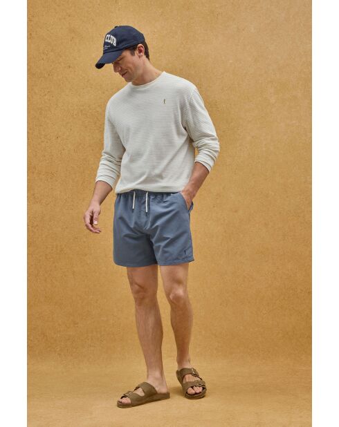 Pantaloncini da bagno blu denim Leonardo