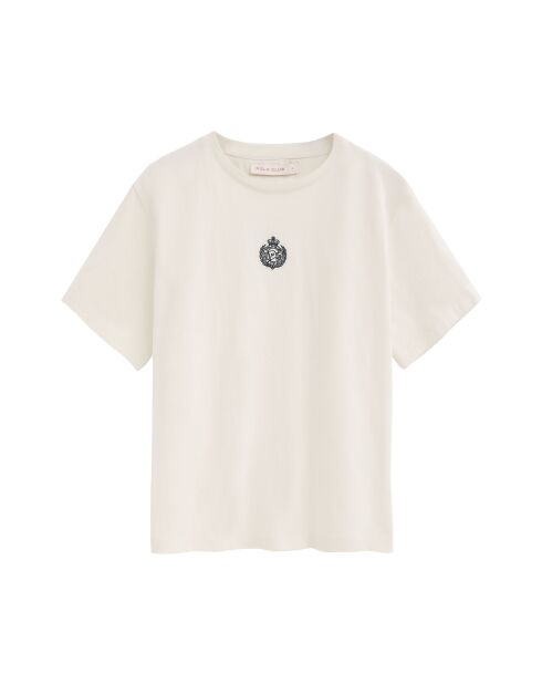 T-Shirt à manches courtes en coton Jade écru