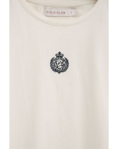 T-Shirt à manches courtes en coton Jade écru