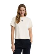 T-Shirt à manches courtes en coton Jade écru