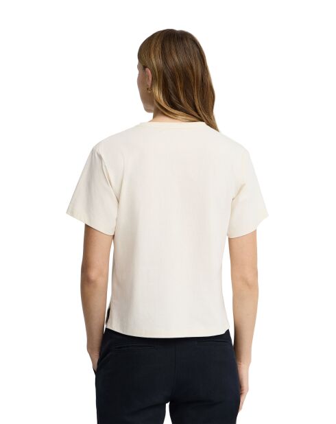 T-Shirt à manches courtes en coton Jade écru