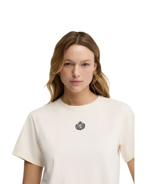T-Shirt à manches courtes en coton Jade écru