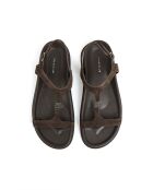 Braune Wildledersandalen Serena