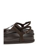 Braune Wildledersandalen Serena