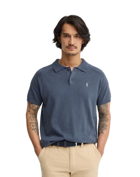 Pullover Ibrahim in cotone blu denim