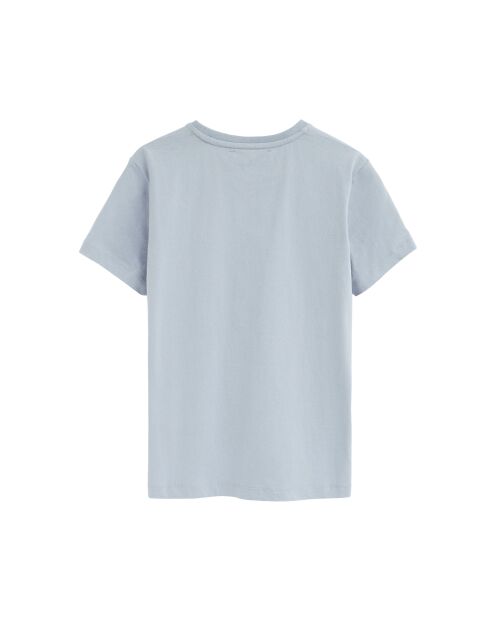 Blaues Kurzarm-T-Shirt aus Baumwolle Elodie für Babys