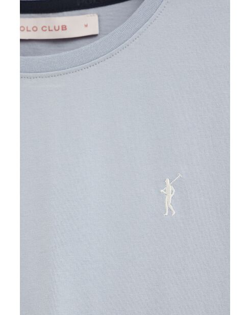 Blaues Kurzarm-T-Shirt aus Baumwolle Elodie für Babys