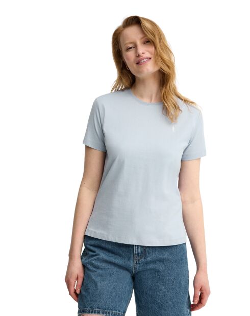 Blaues Kurzarm-T-Shirt aus Baumwolle Elodie für Babys