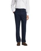Marineblaue Hose Adamo aus Leinenmischung