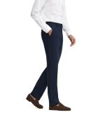Marineblaue Hose Adamo aus Leinenmischung
