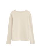 Cremefarbenes Langarmshirt Laura aus Baumwolle