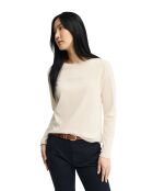 Cremefarbenes Langarmshirt Laura aus Baumwolle