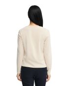 Cremefarbenes Langarmshirt Laura aus Baumwolle