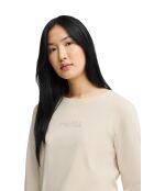 Cremefarbenes Langarmshirt Laura aus Baumwolle