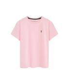 Roze T-shirt van katoen met korte mouwen van Elisa