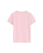 Roze T-shirt van katoen met korte mouwen van Elisa