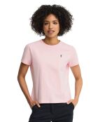 Roze T-shirt van katoen met korte mouwen van Elisa