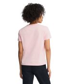 Roze T-shirt van katoen met korte mouwen van Elisa