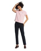 Roze T-shirt van katoen met korte mouwen van Elisa