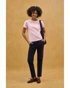 Roze T-shirt van katoen met korte mouwen van Elisa
