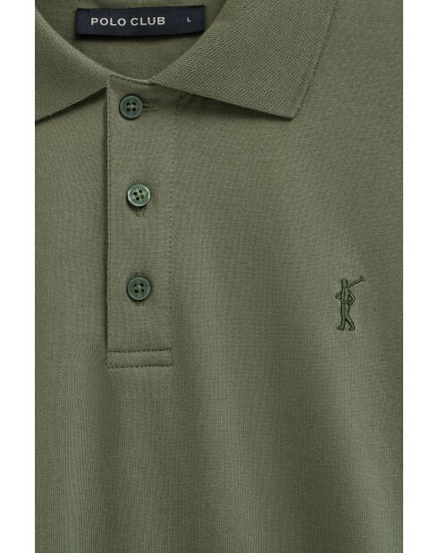 Polo a manica corta in cotone verde Enzo