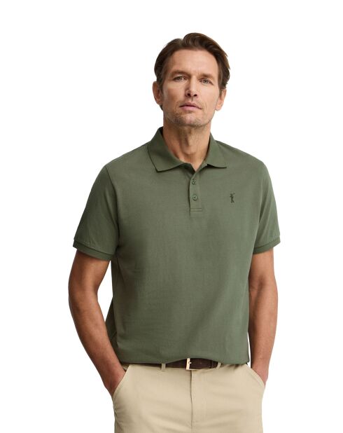Polo a manica corta in cotone verde Enzo