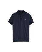 Marineblauwe polo van katoen met korte mouwen Christophe