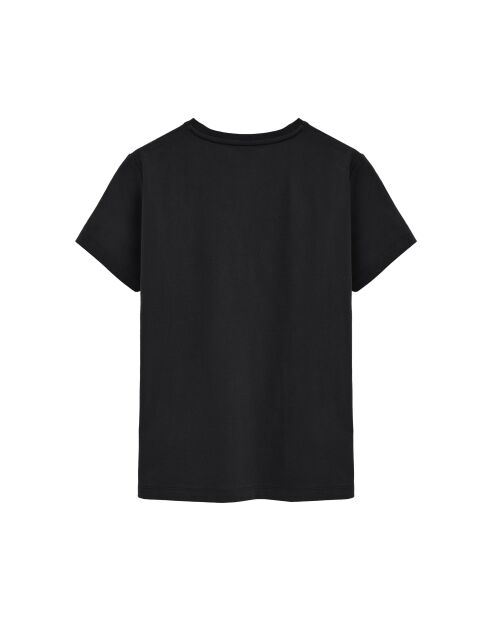 Zwart katoenen T-shirt met korte mouwen Dorothée