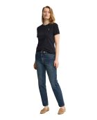 Zwart katoenen T-shirt met korte mouwen Dorothée