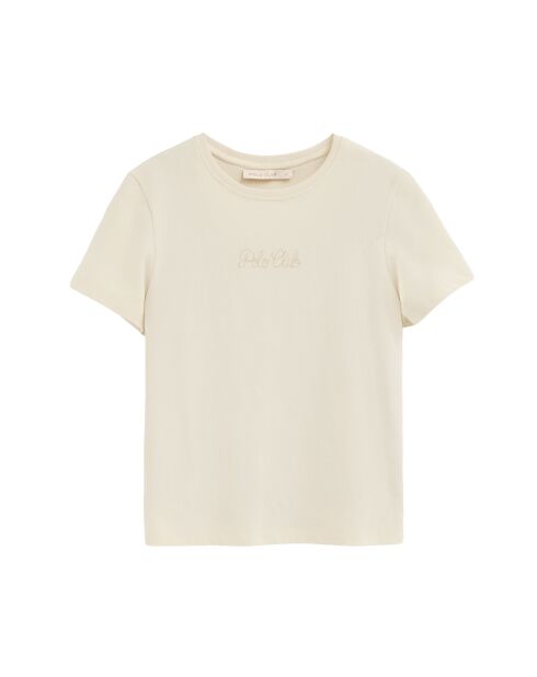 T-Shirt à manches courtes en coton Gabrielle cream