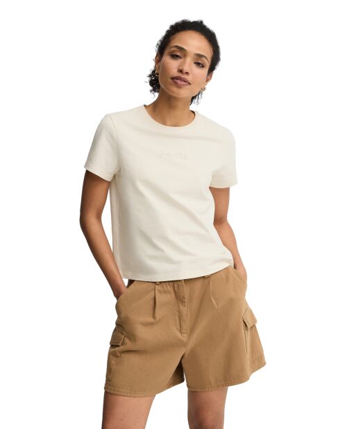 T-Shirt à manches courtes en coton Gabrielle cream