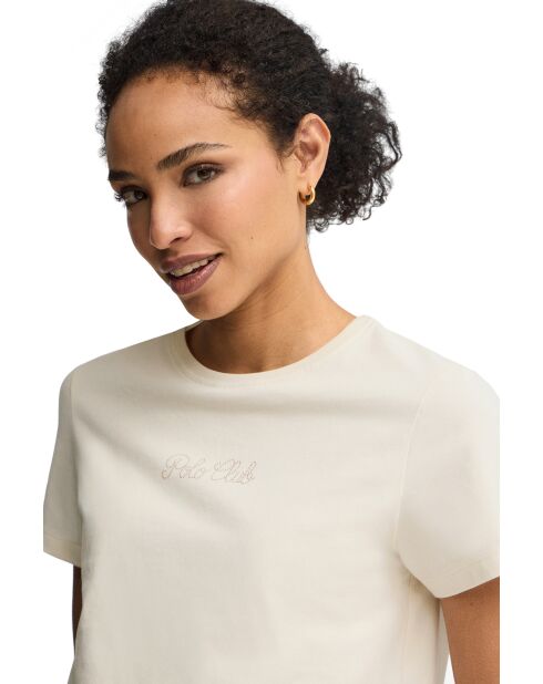 T-Shirt à manches courtes en coton Gabrielle cream