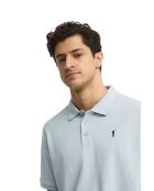 Polo a manica corta in cotone blu baby Augustin