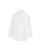 Camicia a manica lunga in cotone bianco Justin