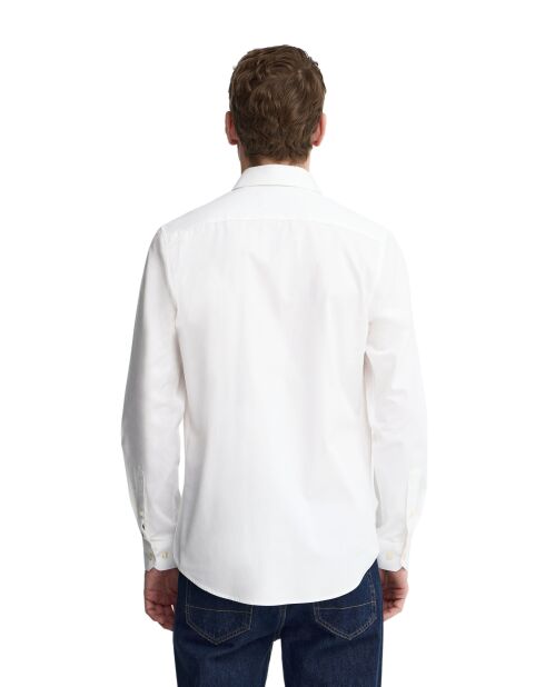 Camicia a manica lunga in cotone bianco Justin