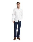 Camicia a manica lunga in cotone bianco Justin