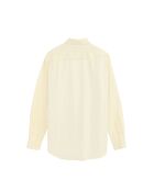 Camicia a maniche lunghe in misto lino Léopold giallo pastello