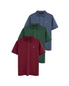 Set di 3 polo a manica corta in cotone Fabrice multicolore