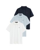 Set aus 3 mehrfarbigen Felix Kurzarm-Poloshirts aus Baumwolle