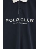 Jérémy marineblaues Kurzarm-Poloshirt aus Baumwolle